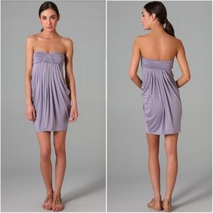 RACHEL PALLY // super buttery soft lilac fortuna sweetheart strapless mini dress